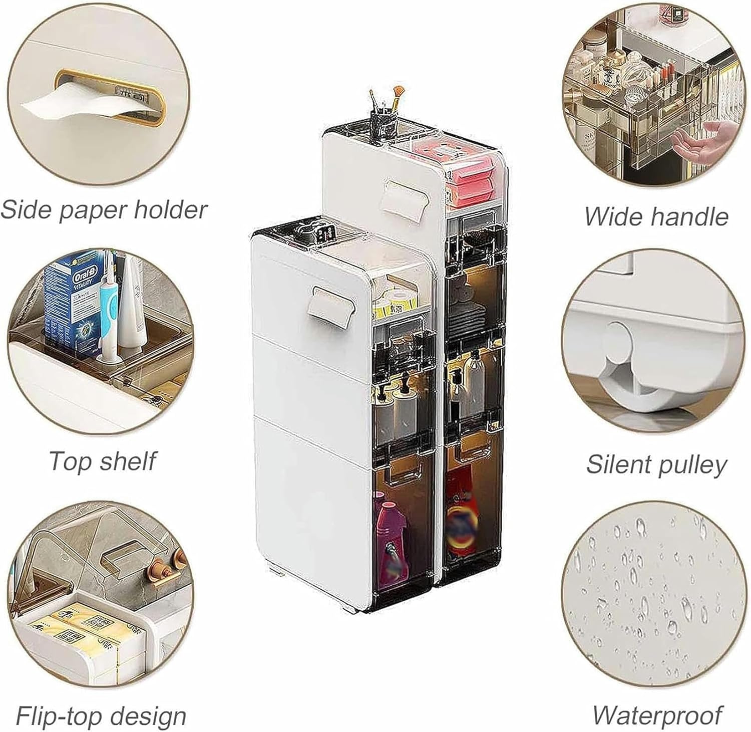 Slim-Fit Multi-Functional Storage Cabinet - Image 4