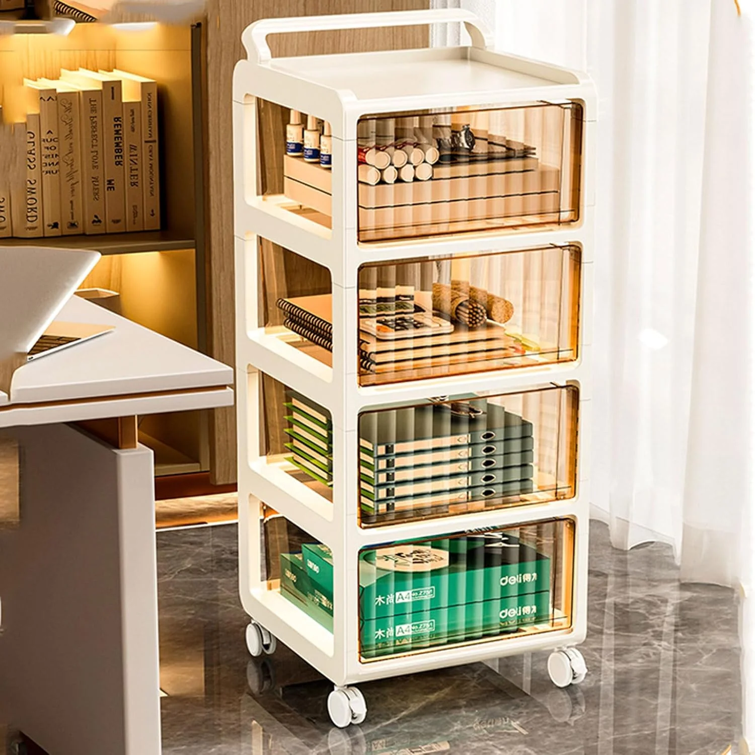 Slim Multi-Layer Rolling Storage Organizer - Image 4