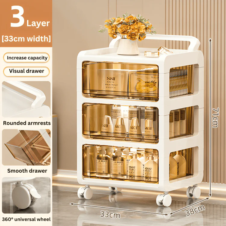 Slim Multi-Layer Rolling Storage Organizer - Image 7
