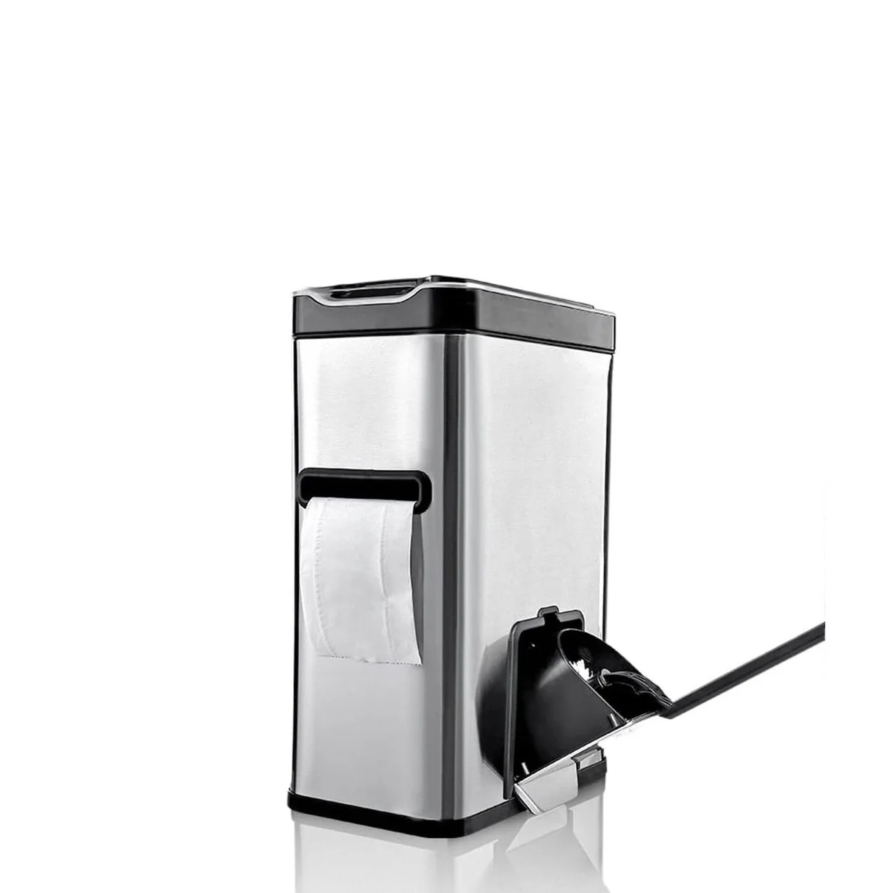 Smart 3-in-1 Bathroom Trash Can with Toilet Brush & Tissue Holder (7Litre) - Image 5