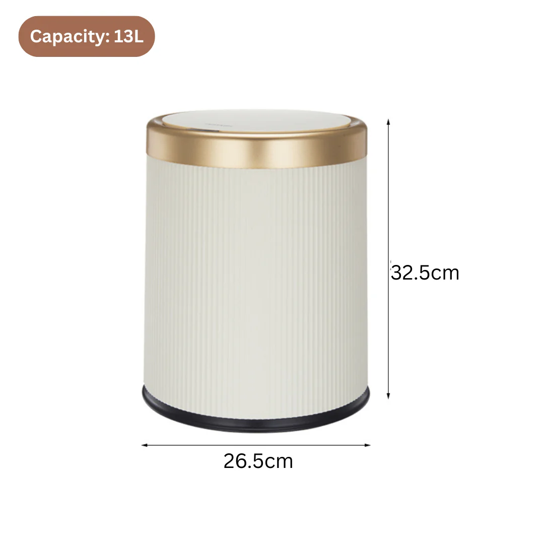Smart Automatic Round Plastic Trash Can with Lid - Image 7