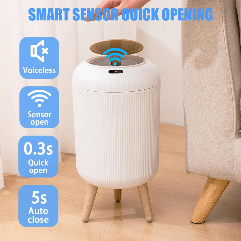 Smart Motion Sensor Trash Can with Lid (12L) - Image 4