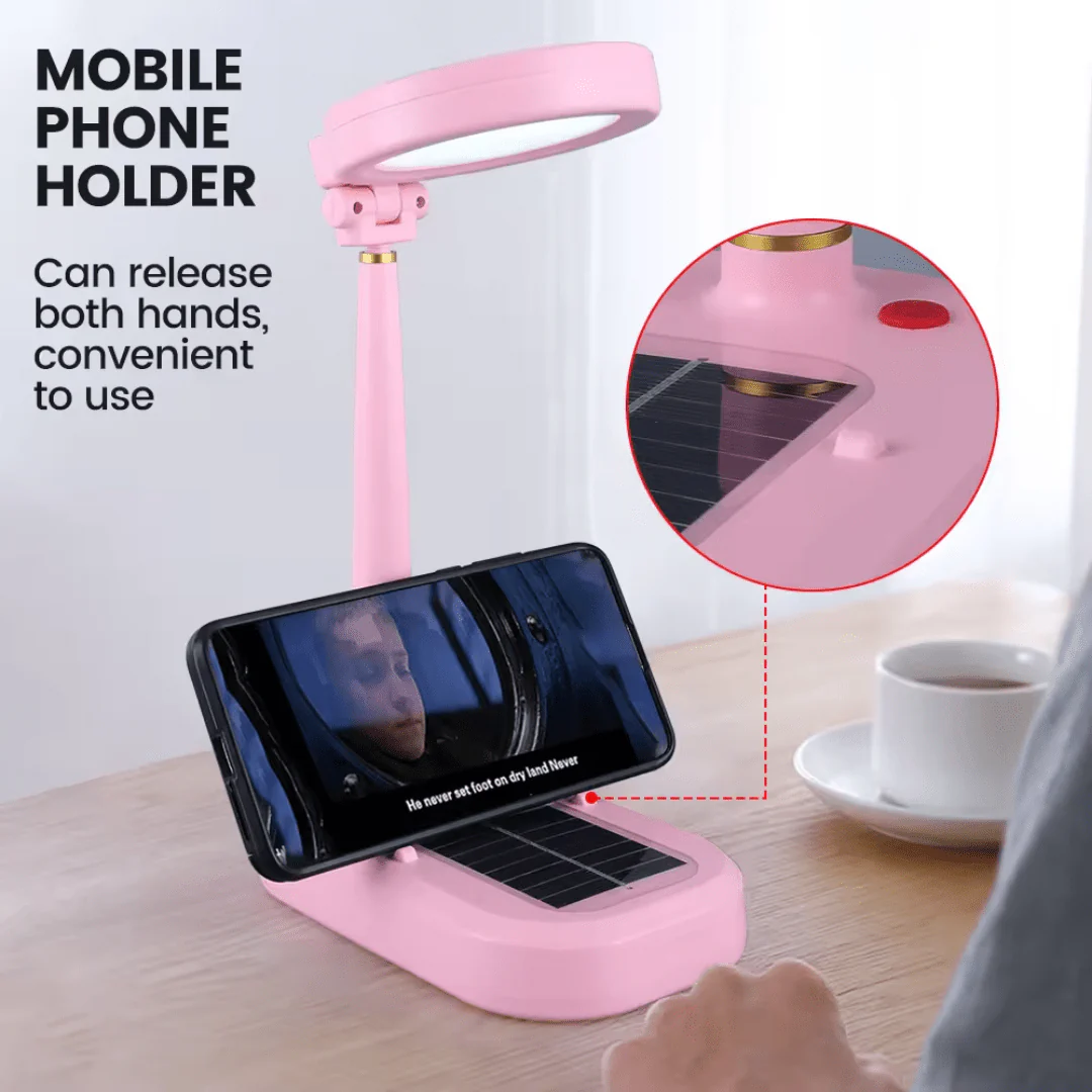 Solar-Powered Desk Lamp & Fan Combo - Image 4