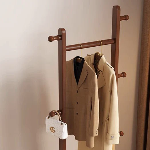 Solid Wood Floor-to-Ceiling Coat Rack (166cm) - Image 2