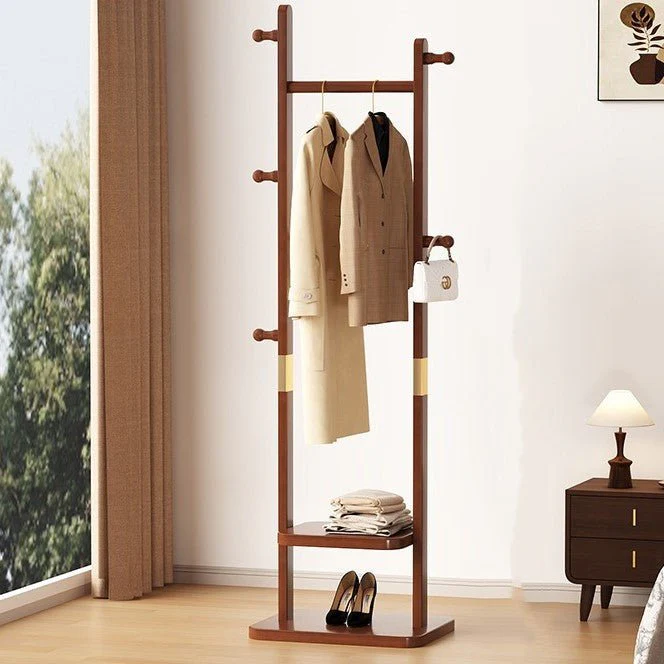 Solid Wood Floor-to-Ceiling Coat Rack (166cm) - Image 3