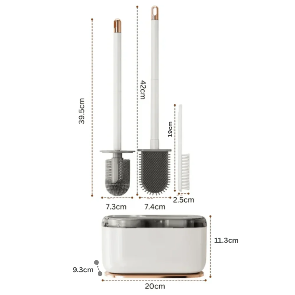 Space-Saving Compact Toilet Brush with Holder - Image 8