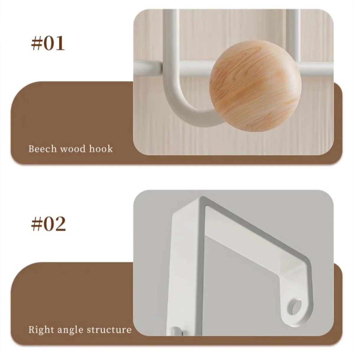 Dual-Layer Over-the-Door Rack with 8 Hooks - Image 5