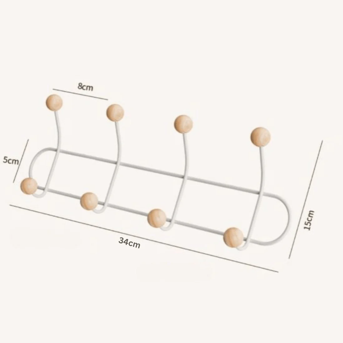 Dual-Layer Over-the-Door Rack with 8 Hooks - Image 6