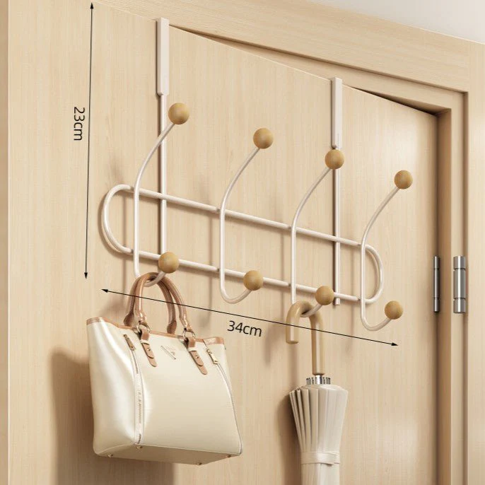 Dual-Layer Over-the-Door Rack with 8 Hooks - Image 7