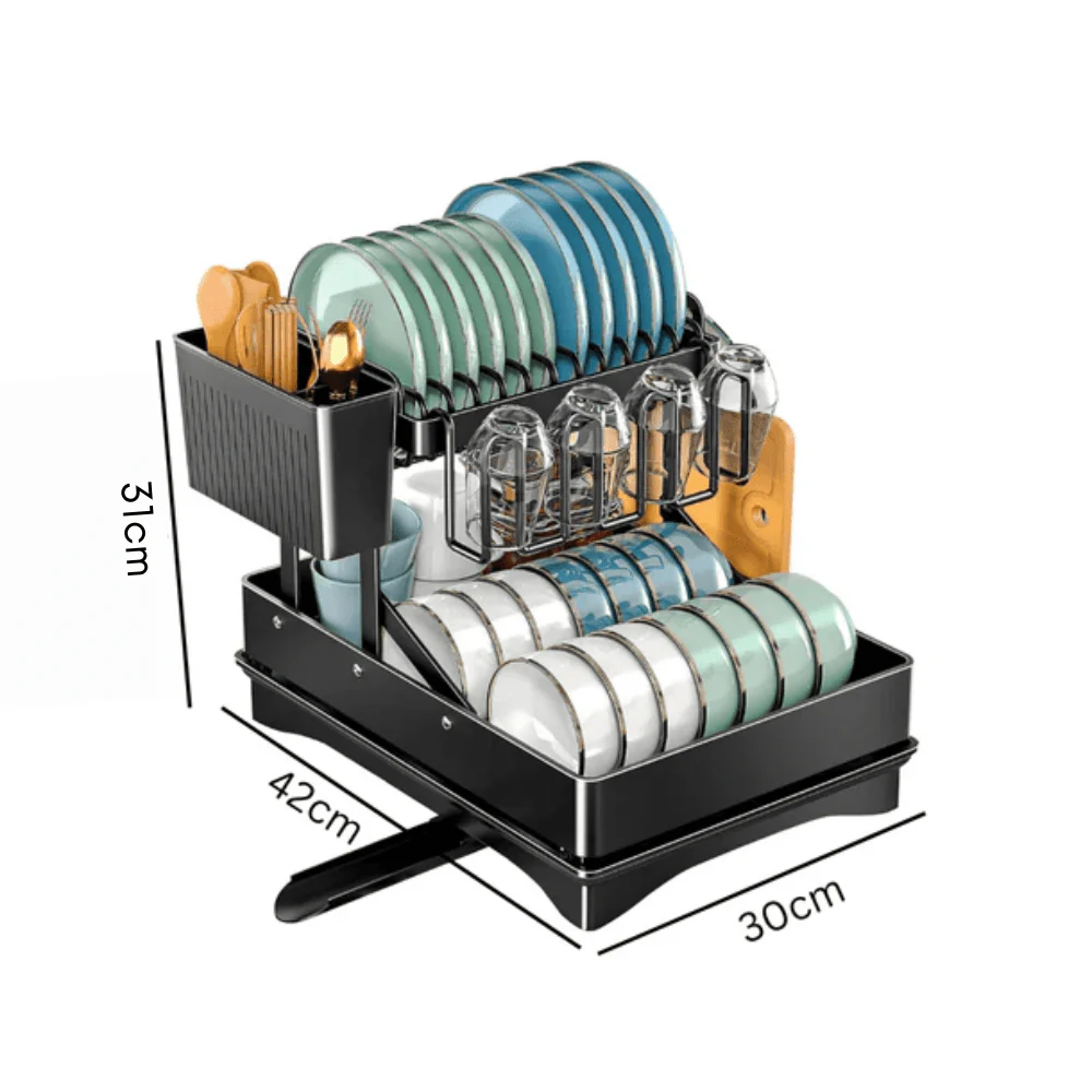 Space-Saving Foldable Iron Kitchen Dish Organizer Rack - Image 6