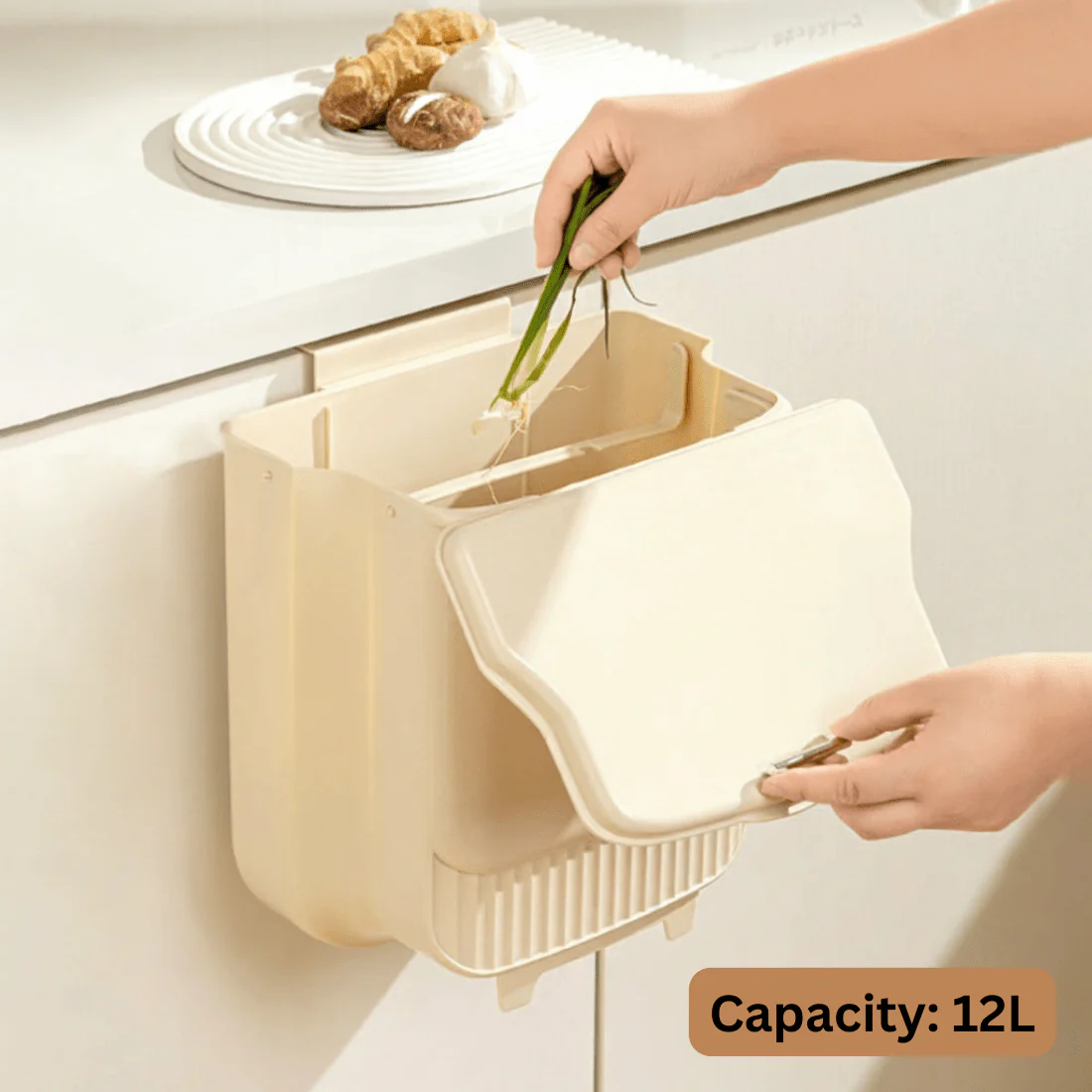 Space-Saving Hanging Trash Cans for Kitchen - Image 3