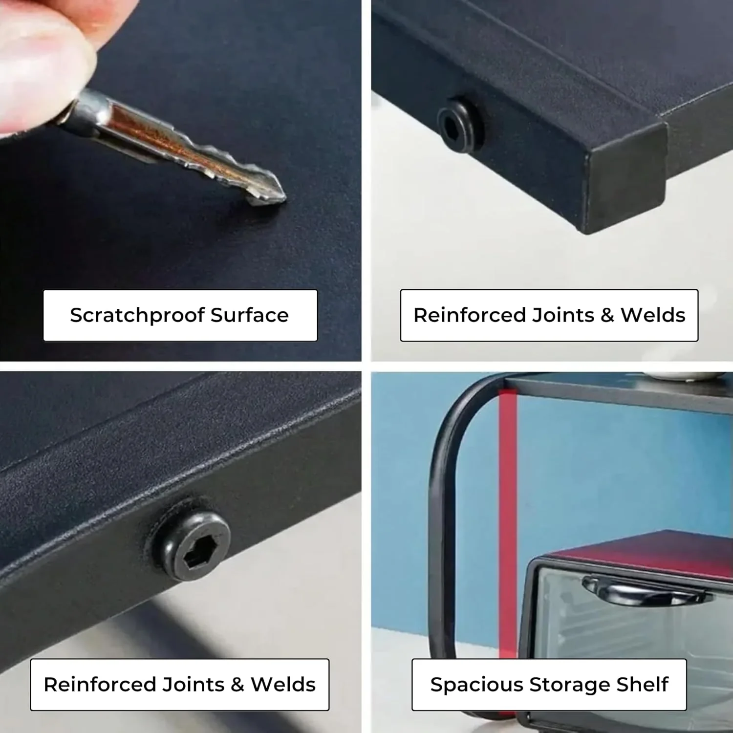 Space-Saving Kitchen Microwave Shelf Rack - Image 3
