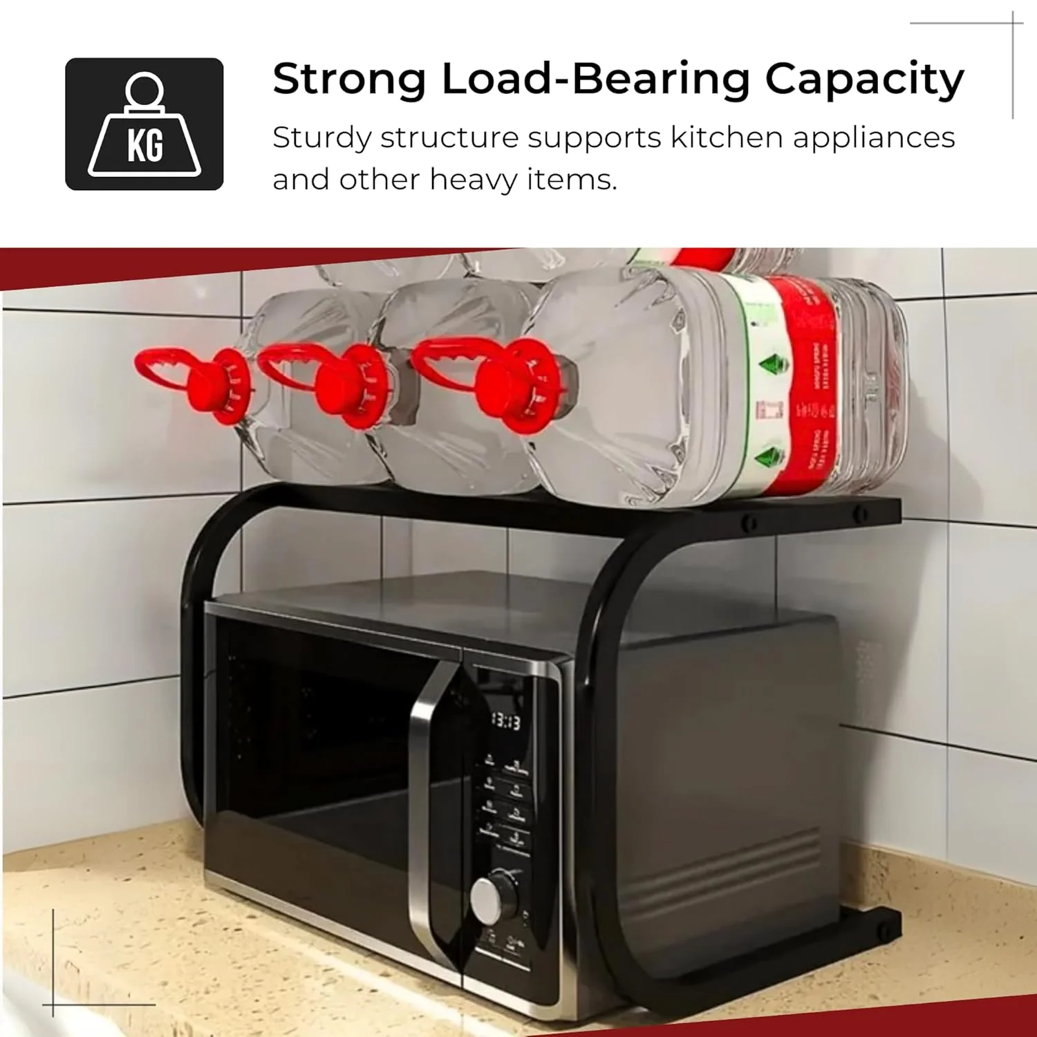 Space-Saving Kitchen Microwave Shelf Rack - Image 5