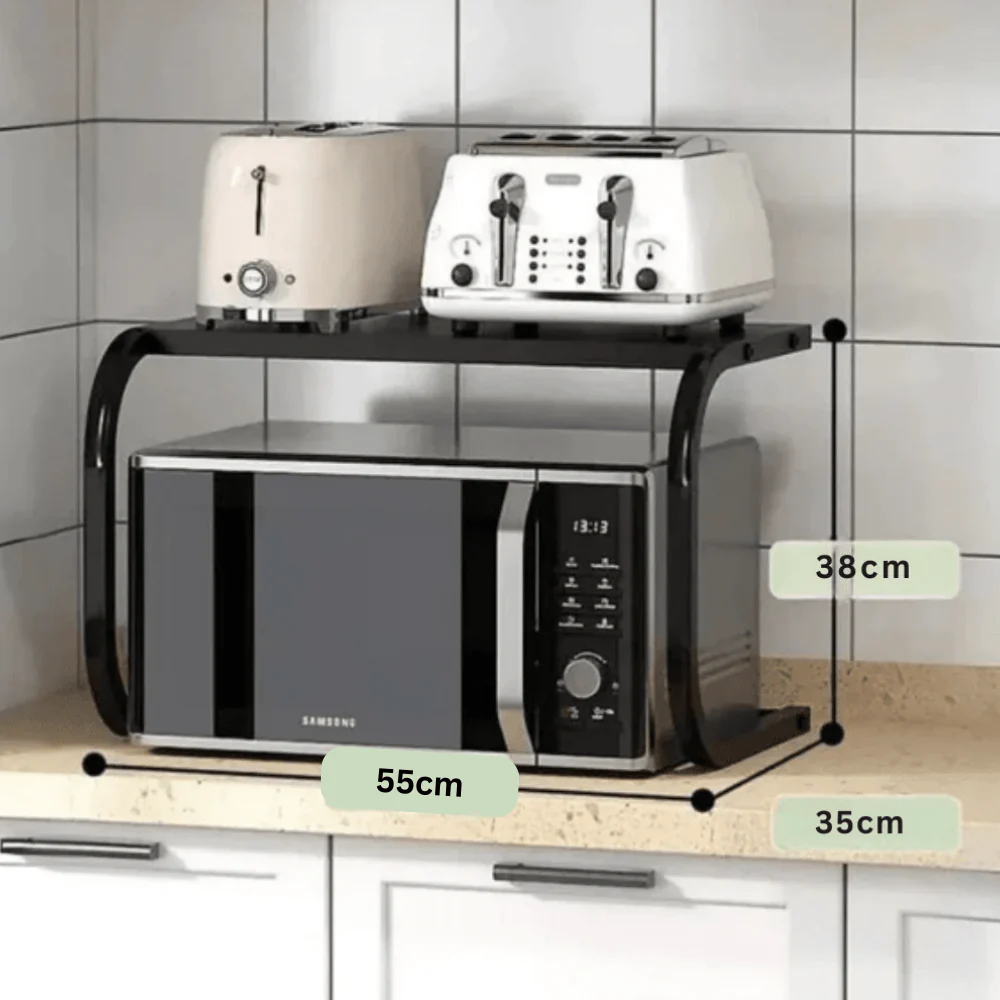 Multi-Purpose Space-Saving Kitchen Microwave Rack - Image 8