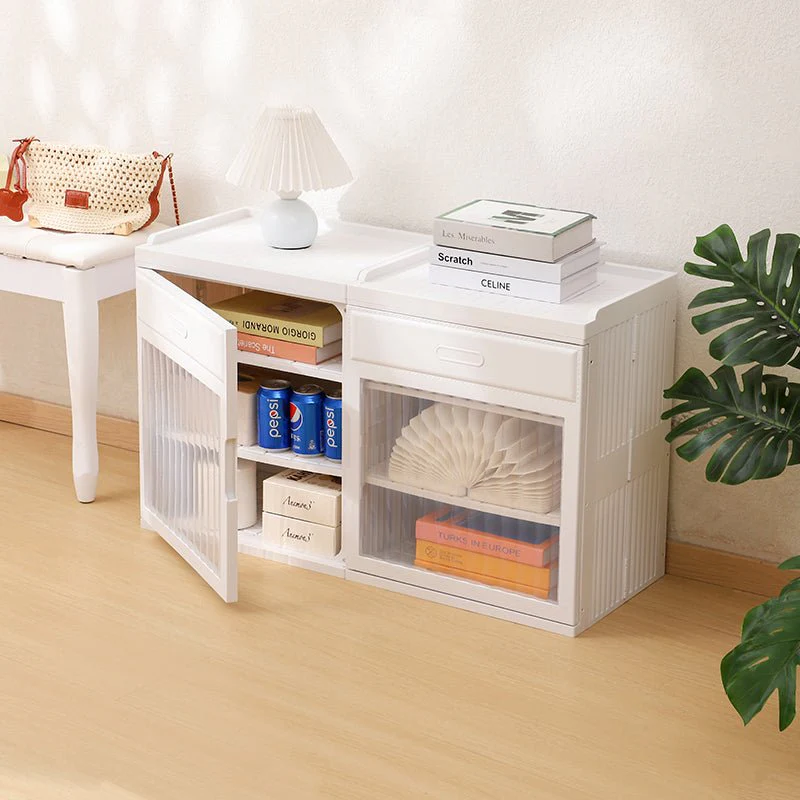 Space-Saving PP Plastic Design Multipurpose Cabinet – Instant Foldable Storage (88cm) - Image 3