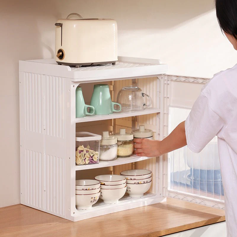 Space-Saving PP Plastic Design Multipurpose Cabinet – Instant Foldable Storage (88cm) - Image 5