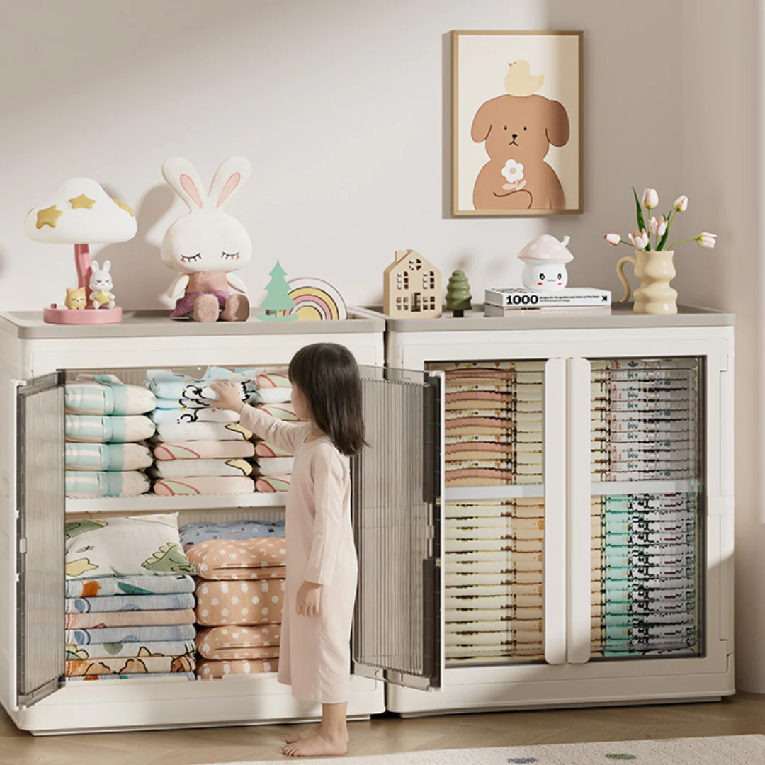 Stackable Foldable Storage Cabinet for Clothes & Household Items