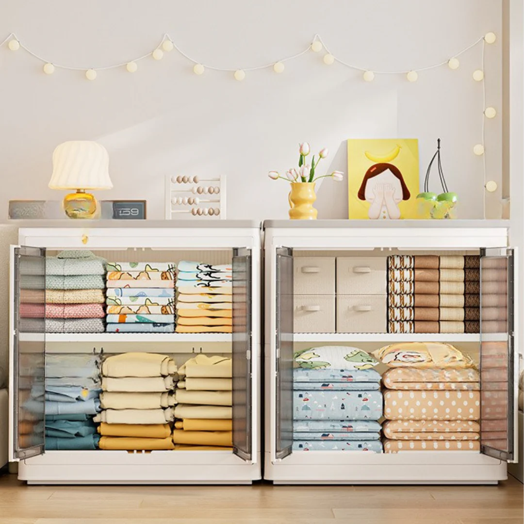 Stackable Foldable Storage Cabinet for Clothes & Household Items - Image 4