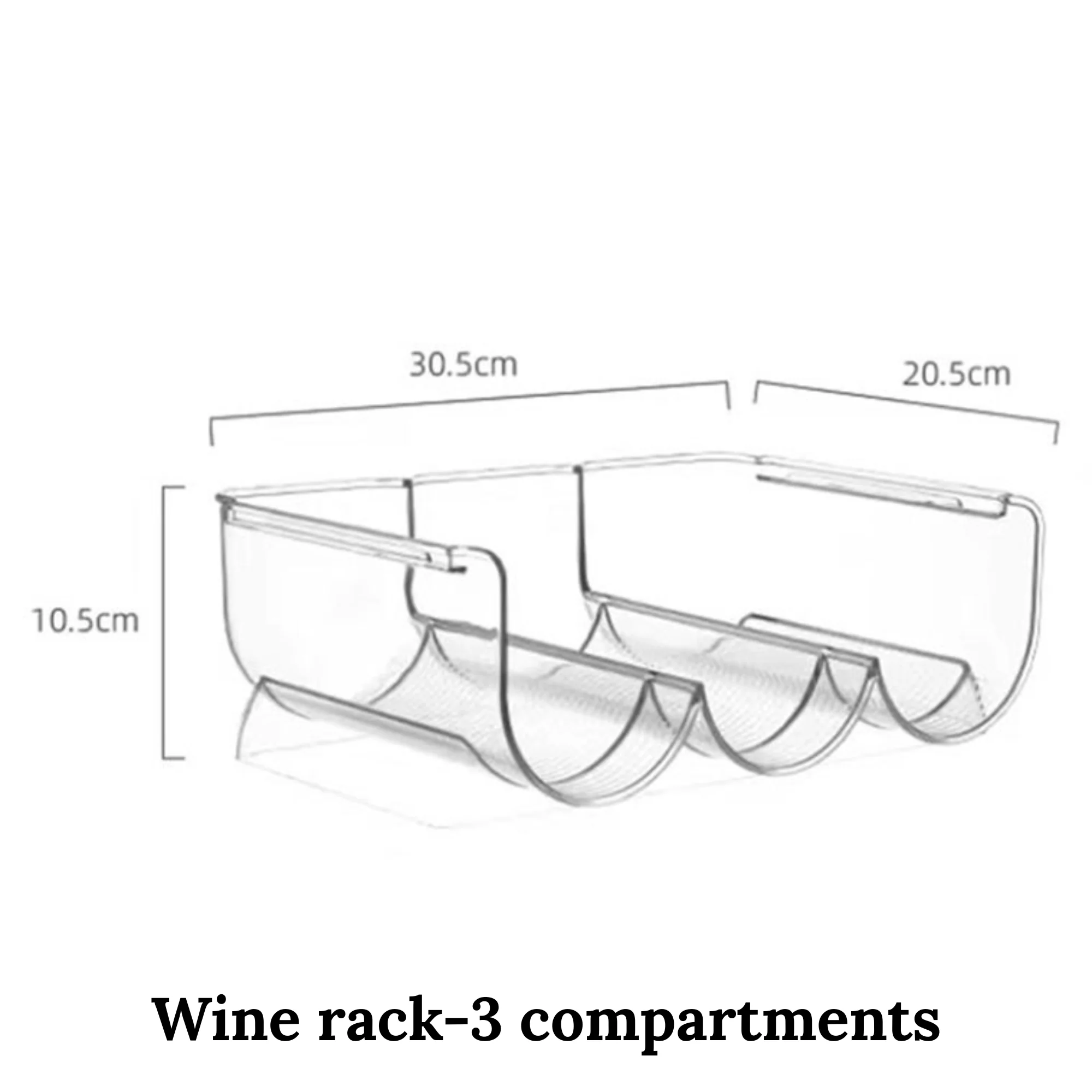 Stackable Water Bottle and Wine Rack Durable Transparent Organizer - Image 8