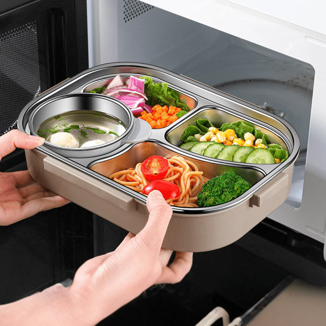 4-Compartment Stainless Steel Leak Proof Lunch Box (1500ml) - Image 7