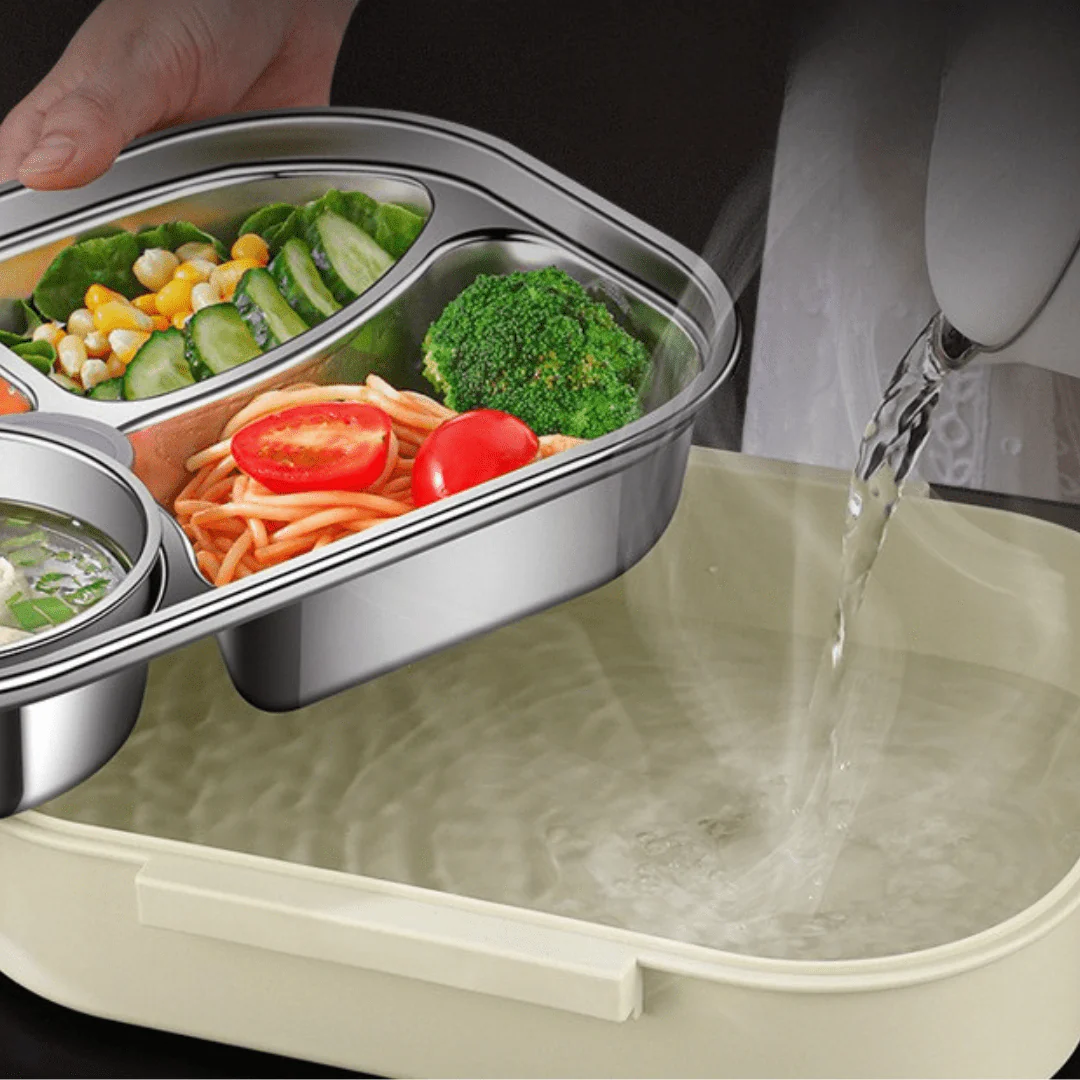 4-Compartment Stainless Steel Leak Proof Lunch Box (1500ml) - Image 8
