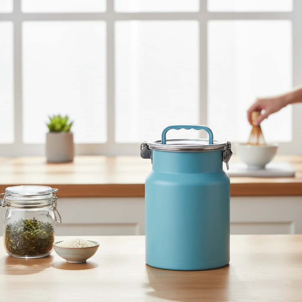 Stainless Steel Airtight Storage Jar with Transparent Lid - Image 3