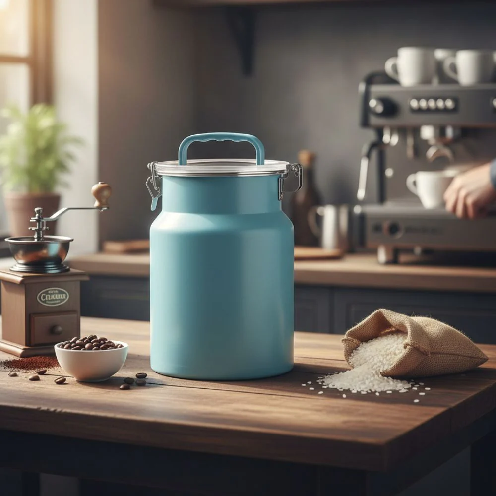 Stainless Steel Airtight Storage Jar with Transparent Lid - Image 4