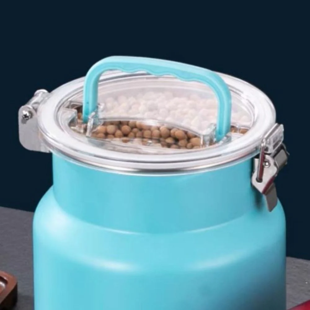 Stainless Steel Airtight Storage Jar with Transparent Lid - Image 5
