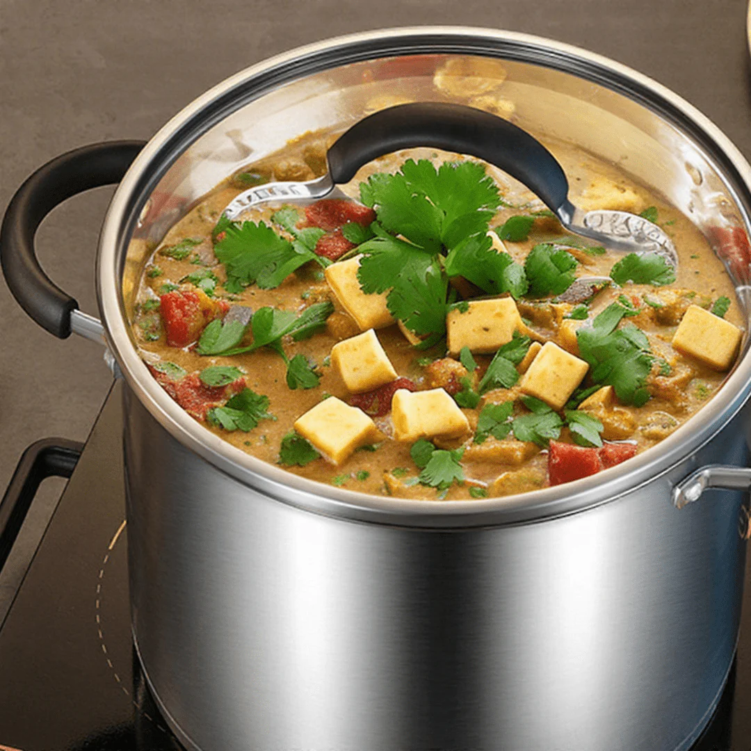 Stainless Steel Deep Cooking Pot with Lid (7.5L) - Image 6