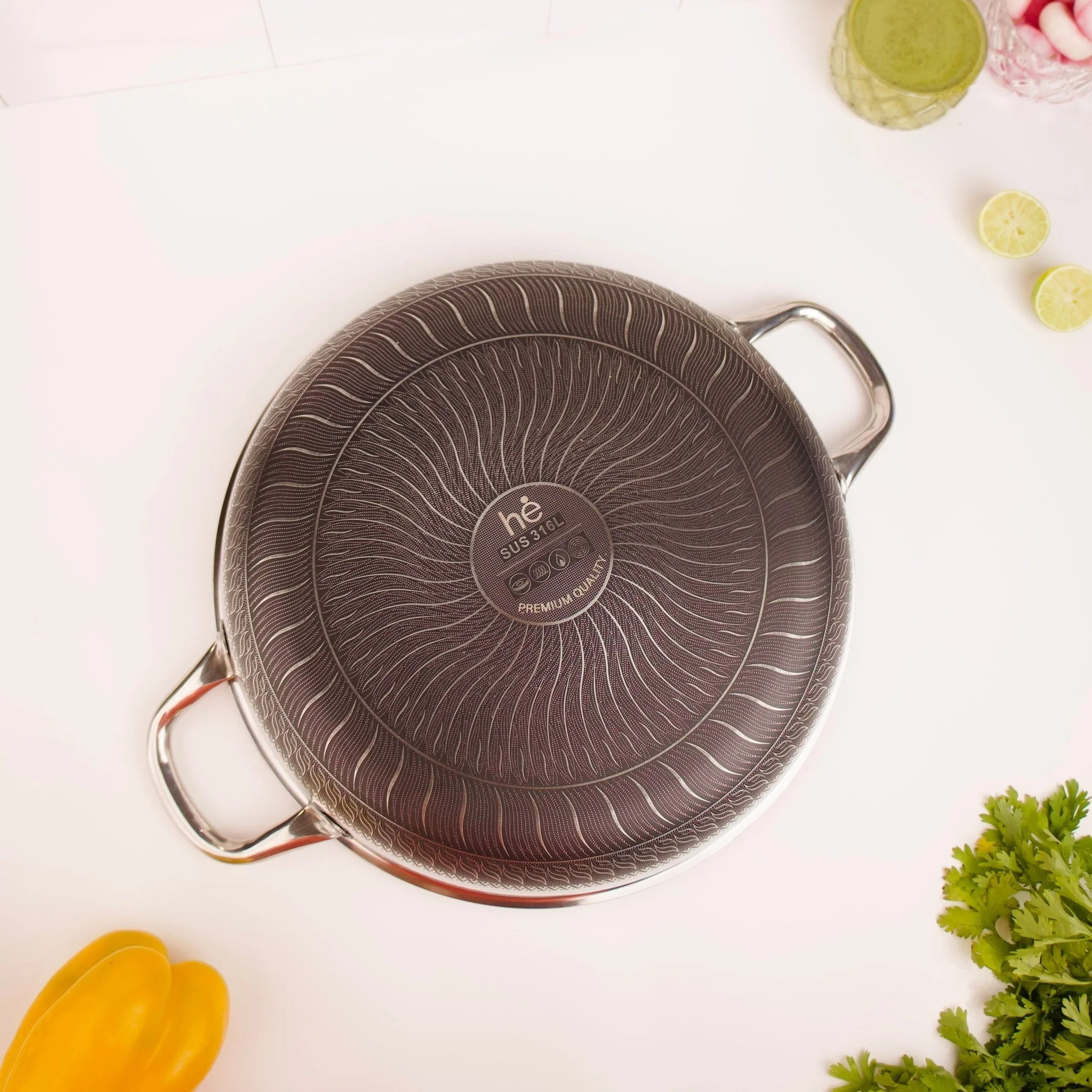 Multi-Purpose Stainless Steel Honeycomb Cooking Pot(28cm) - Image 3