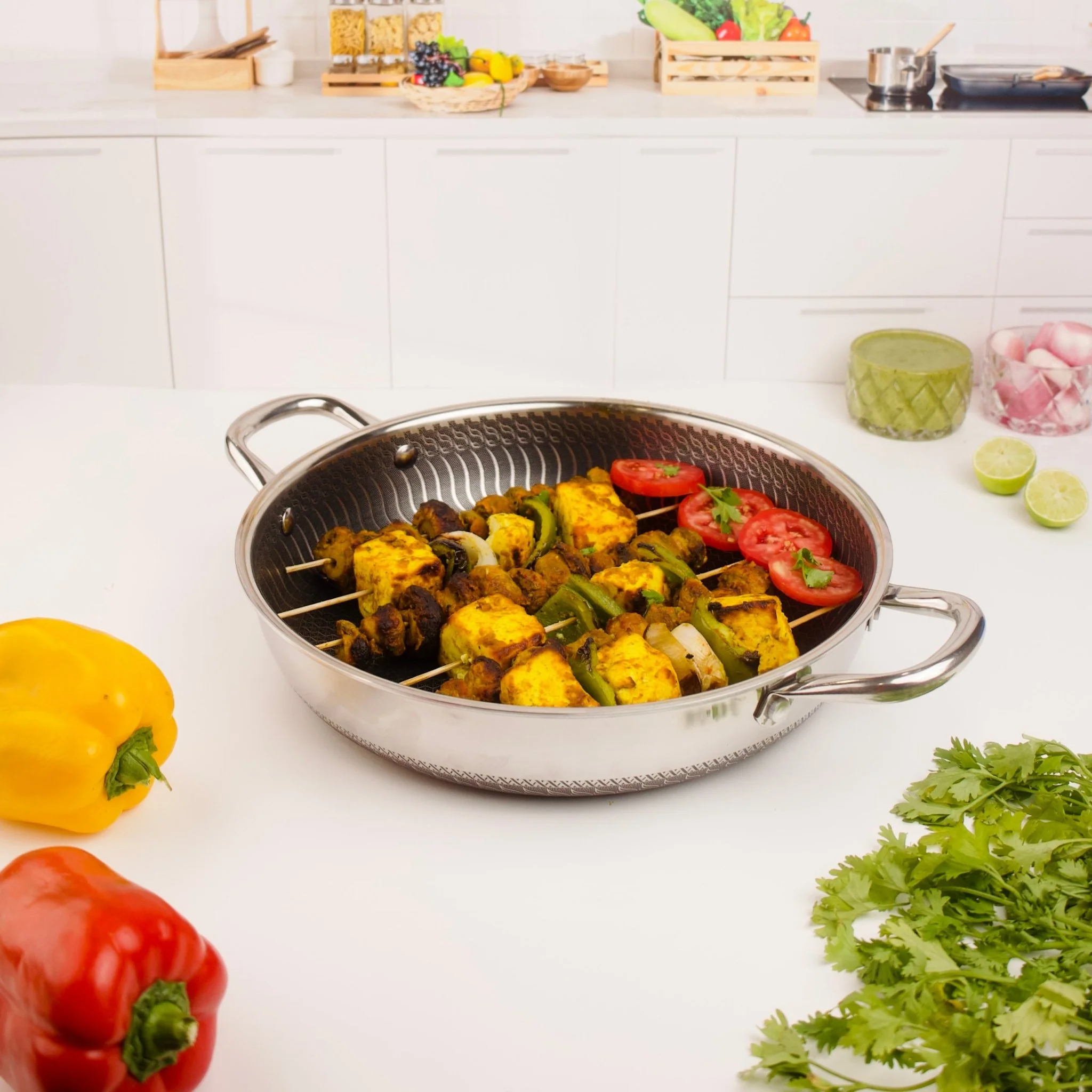 Multi-Purpose Stainless Steel Honeycomb Cooking Pot(28cm) - Image 5