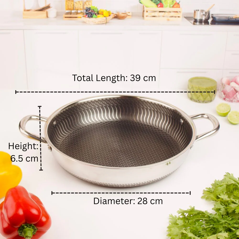 Multi-Purpose Stainless Steel Honeycomb Cooking Pot(28cm) - Image 6