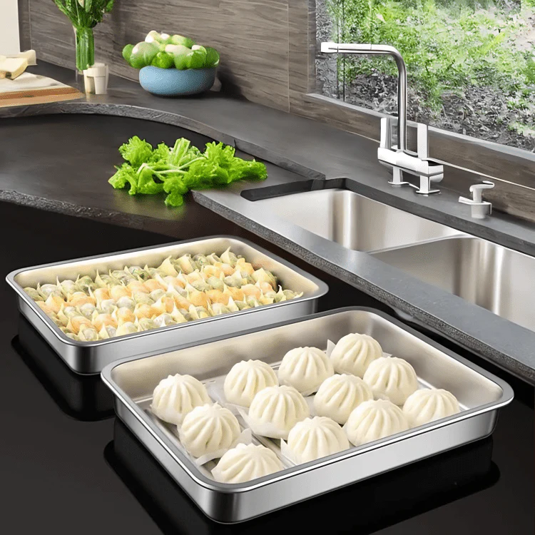 Stainless Steel Food Preservation Box with Dust Free Silicone Lid - Image 4