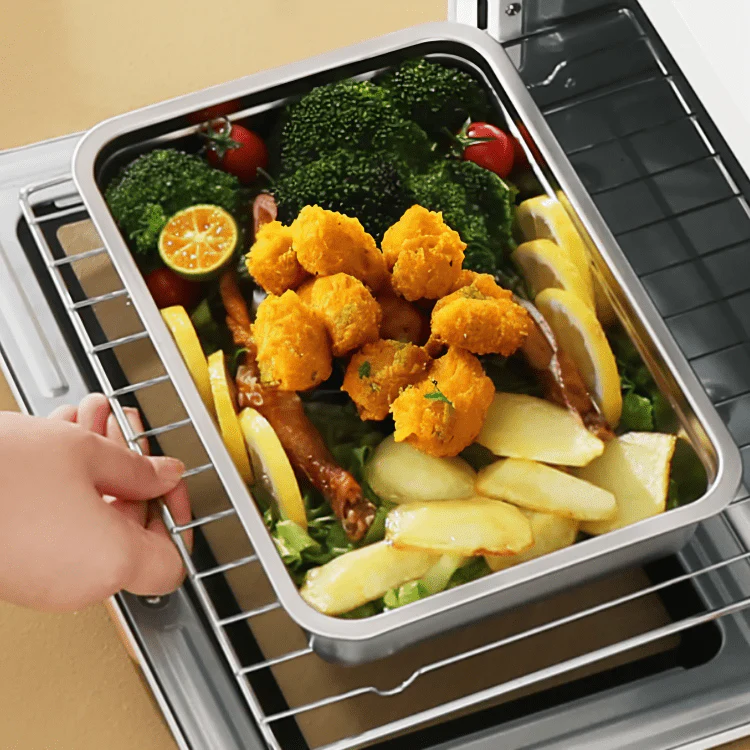 Stainless Steel Food Preservation Box with Dust Free Silicone Lid - Image 6