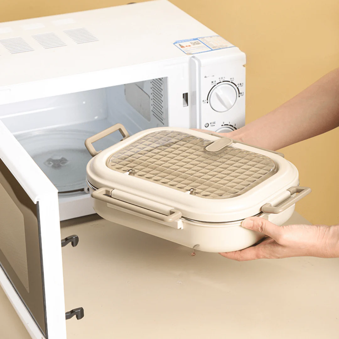 Stainless Steel Leakproof and Microwave-Safe Insulated Lunch Box(2000ml) - Image 3