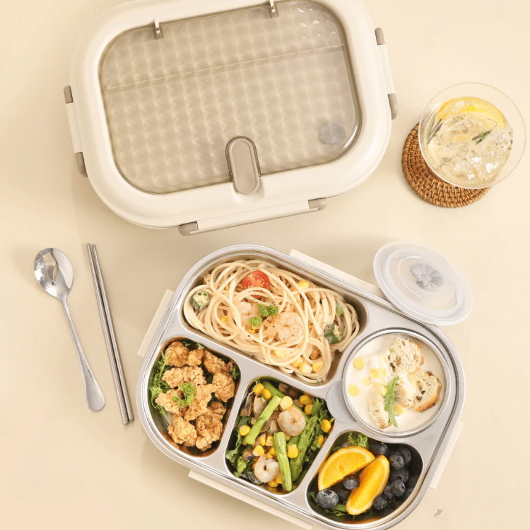 Stainless Steel Leakproof and Microwave-Safe Insulated Lunch Box(2000ml) - Image 4