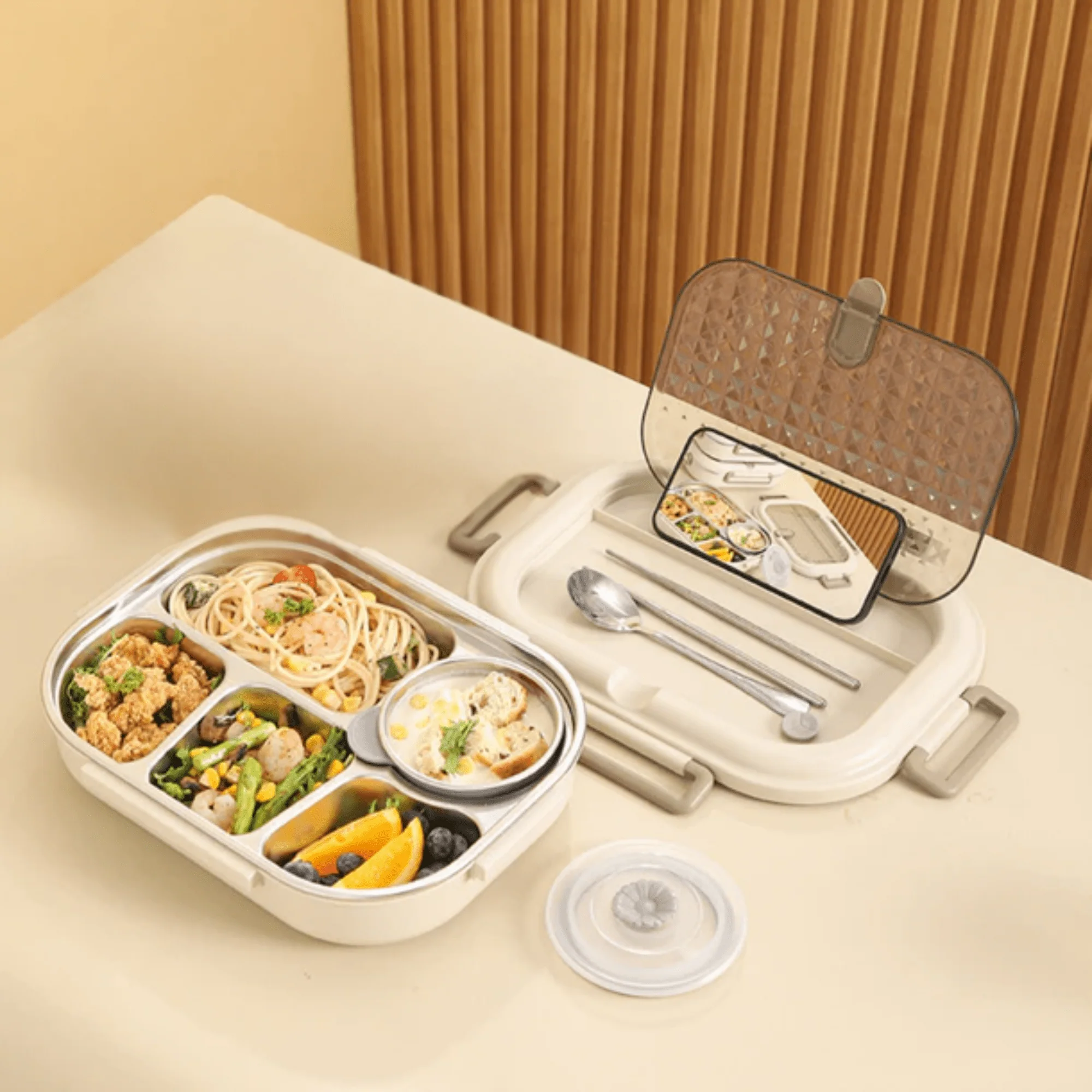 Stainless Steel Leakproof and Microwave-Safe Insulated Lunch Box(2000ml) - Image 6