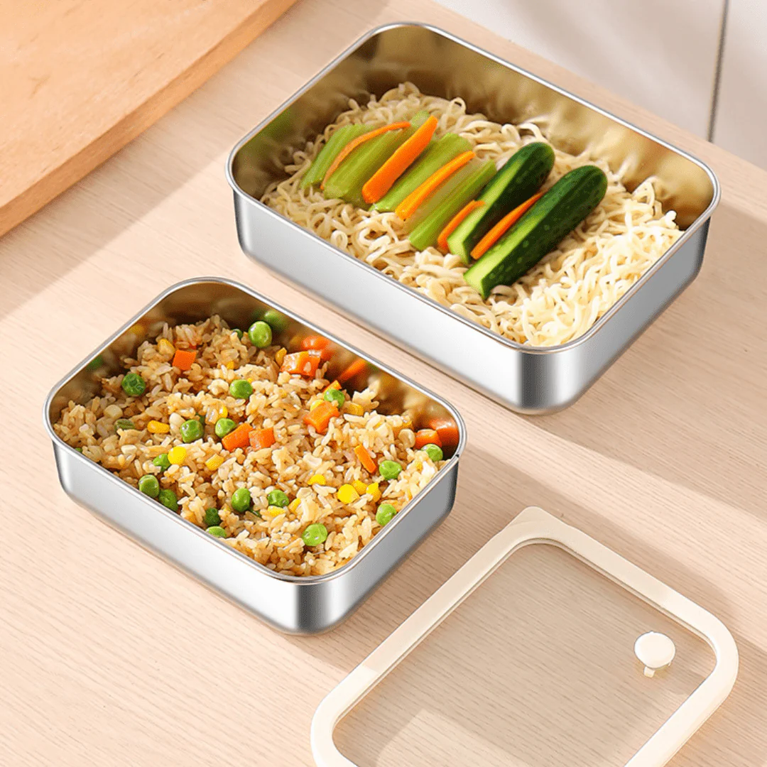 Stainless Steel Multi-Use Storage Box with Lid - Image 7