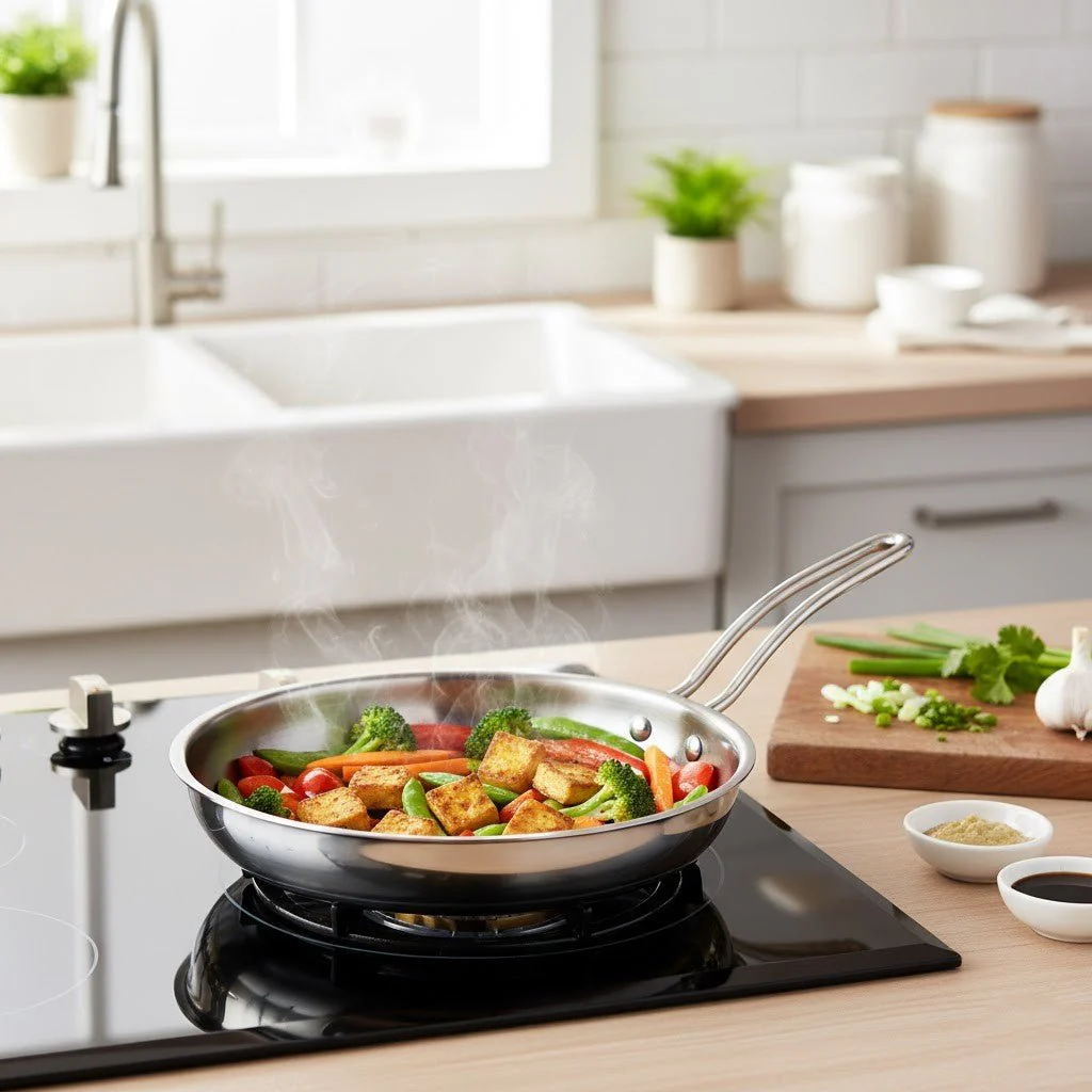 Stainless Steel Non-Stick Tri-Ply Frying Pan(24cm) - Image 8