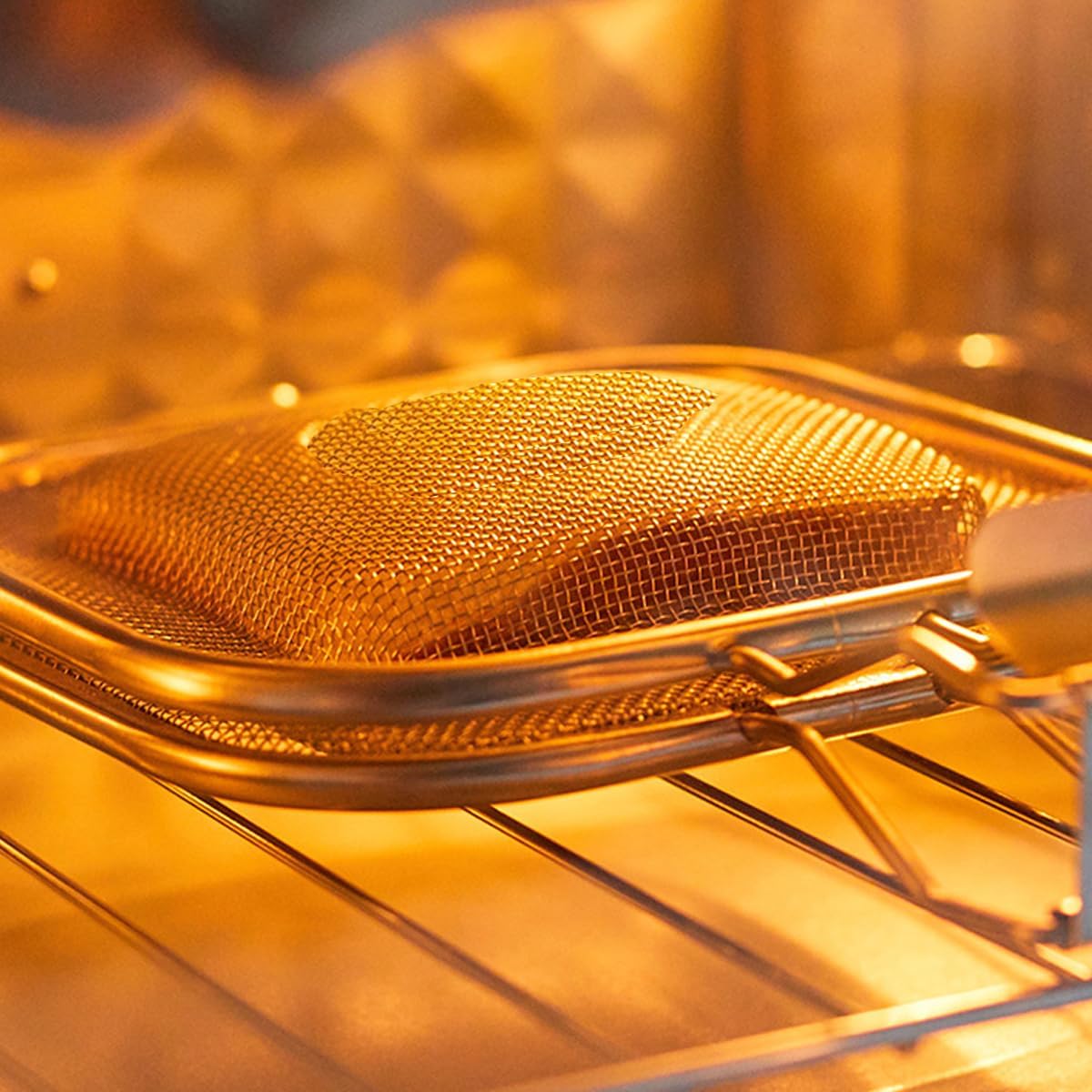 Stainless Steel Sandwich Grilling Net with Clamp - Image 6