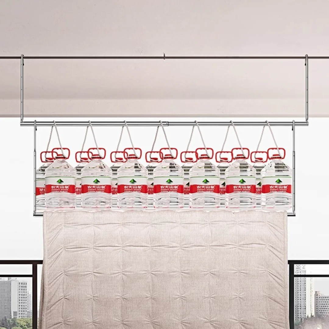 Stainless Steel Telescopic Balcony Clothes Drying Rod - Image 5
