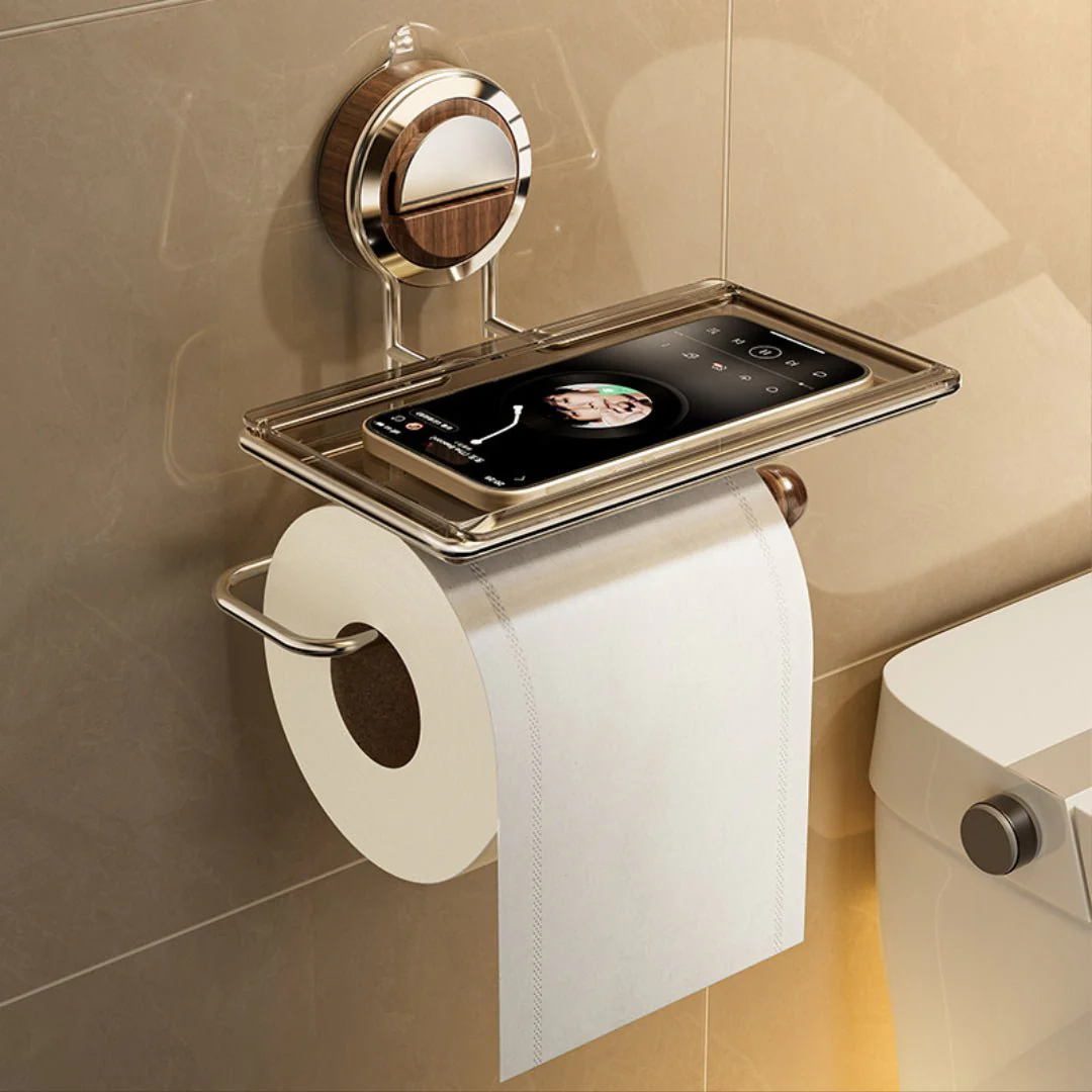 Suction Cup Wall-Mount Toilet Paper Holder - Image 2