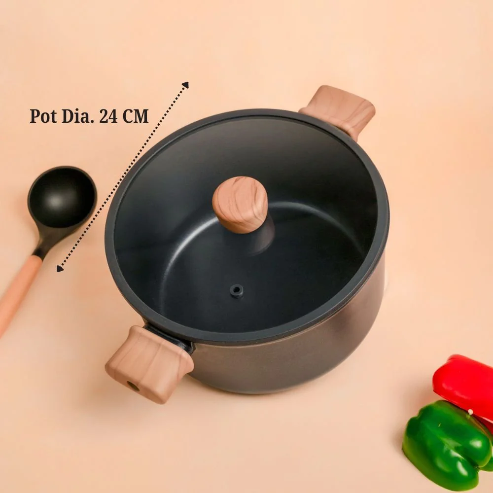 Titanium Non-Stick Soup Pot with Lid (24cm) - Image 6