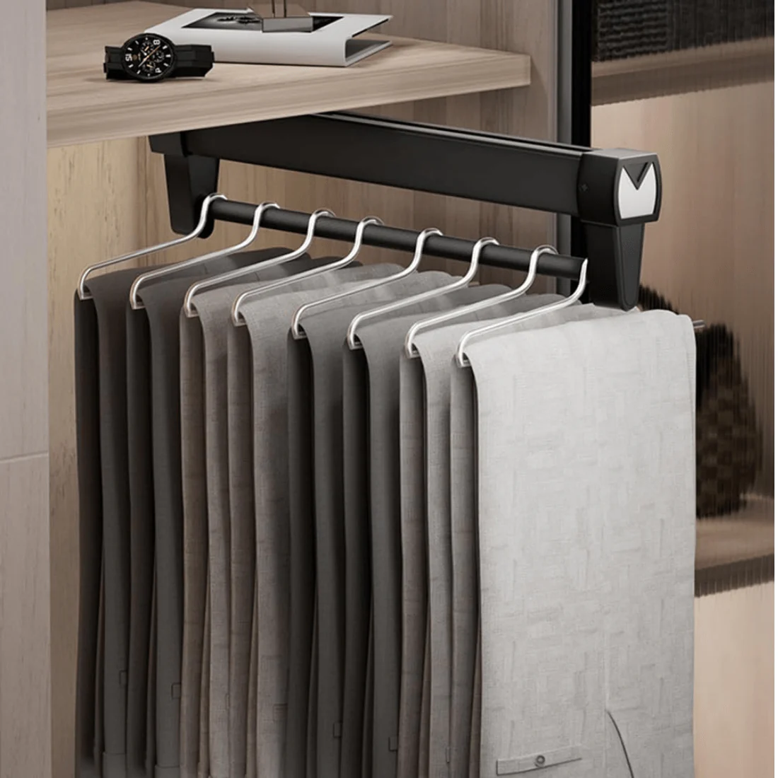 Top Mounted Wardrobe Pull-Out Hanger Rack