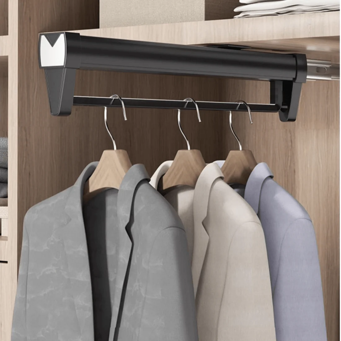 Top Mounted Wardrobe Pull-Out Hanger Rack - Image 2