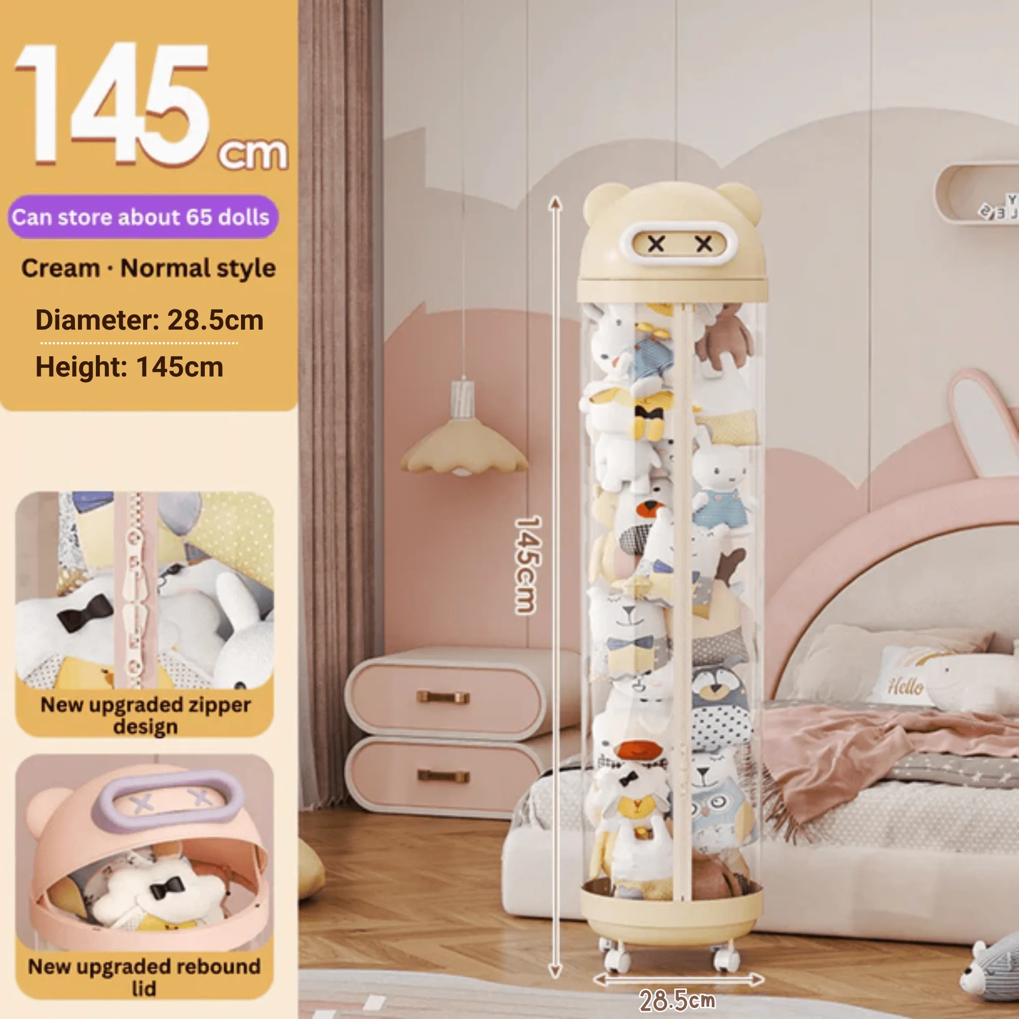 Transparent Doll Storage Bucket - Image 10