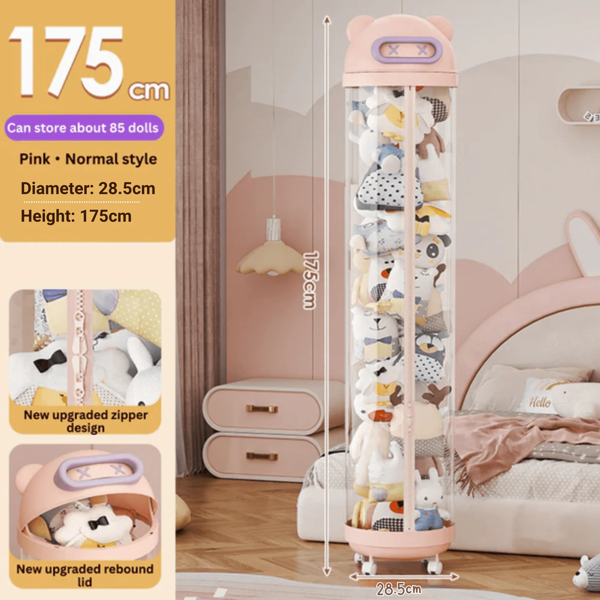 Transparent Doll Storage Bucket - Image 11