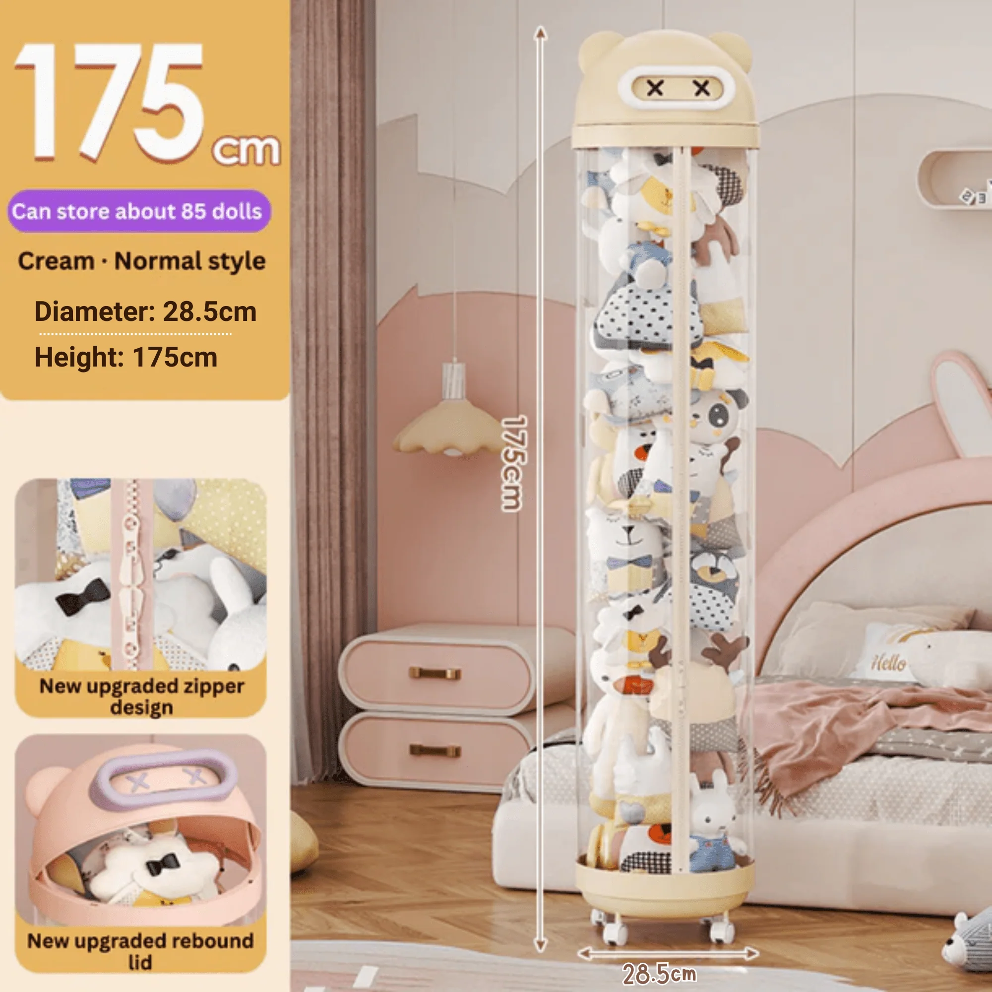 Transparent Doll Storage Bucket - Image 12