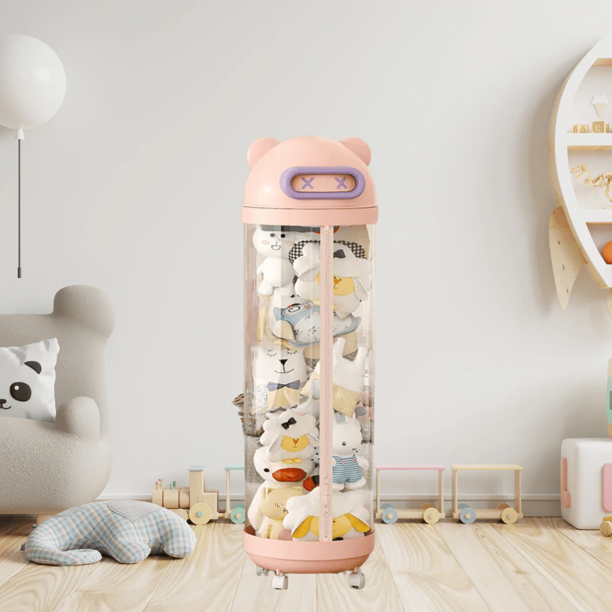 Transparent Doll Storage Bucket - Image 4