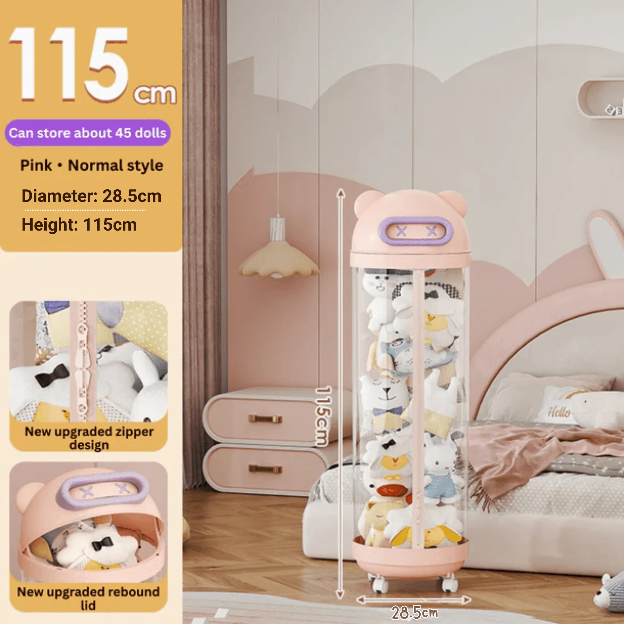 Transparent Doll Storage Bucket - Image 7